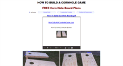 Desktop Screenshot of howtobuildacornholegame.com